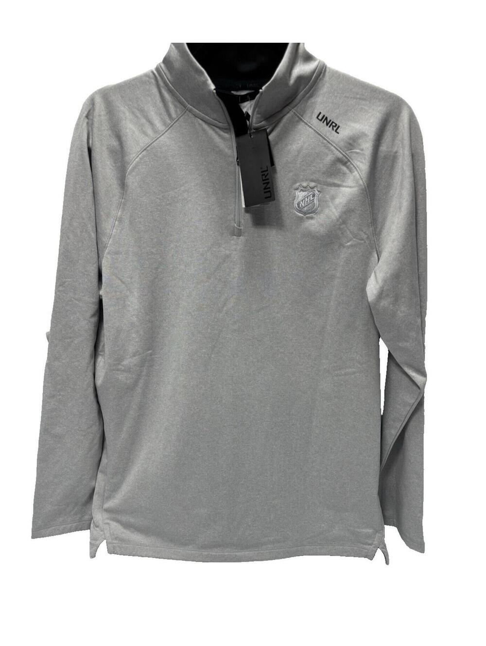 NHL UNRL Crossover Quarter Zip Pullover Sweatshirt Mens Small Grey NWT